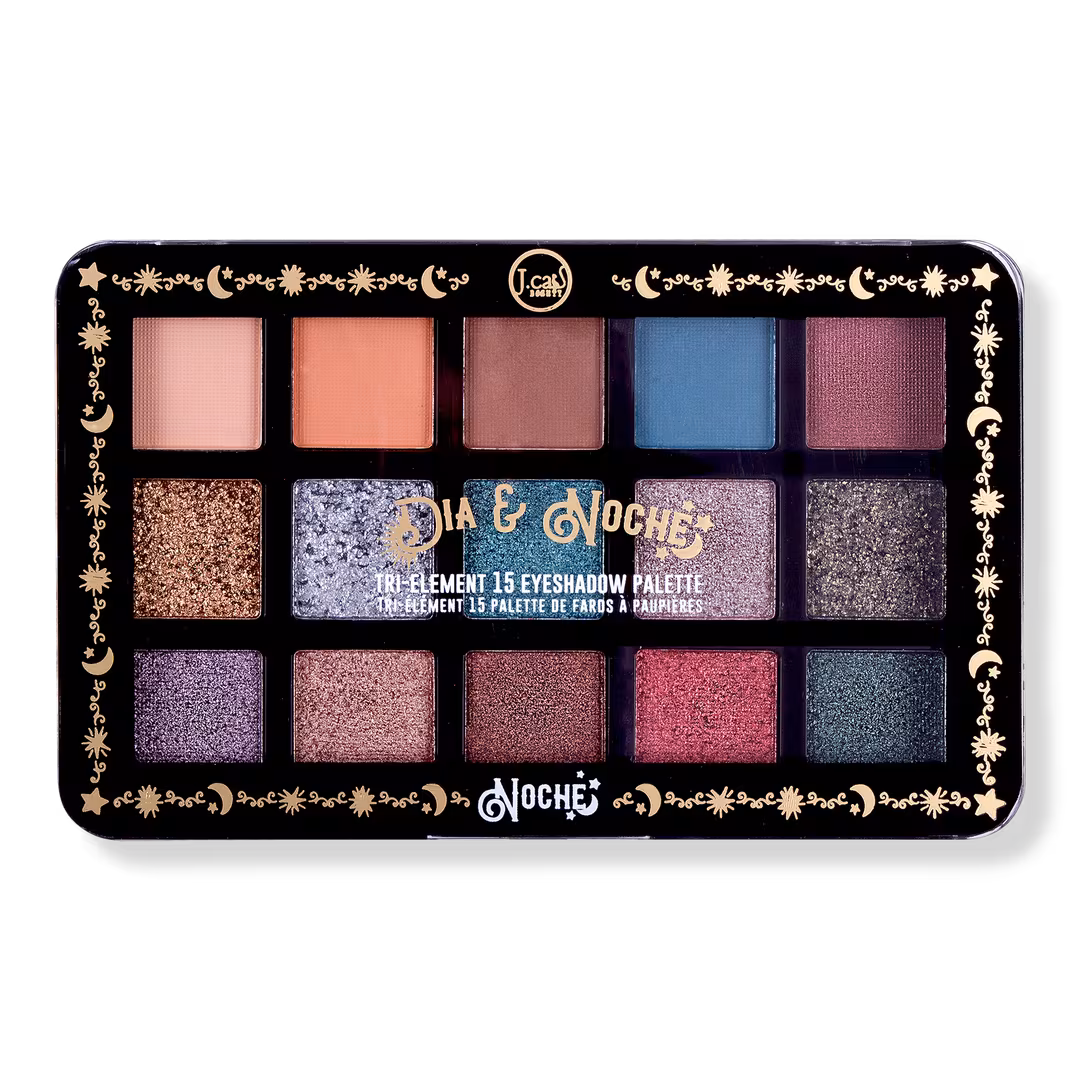 J.Cat Beauty  Dia & Noche Tri-Element 15 Eyeshadow Palette - Noche