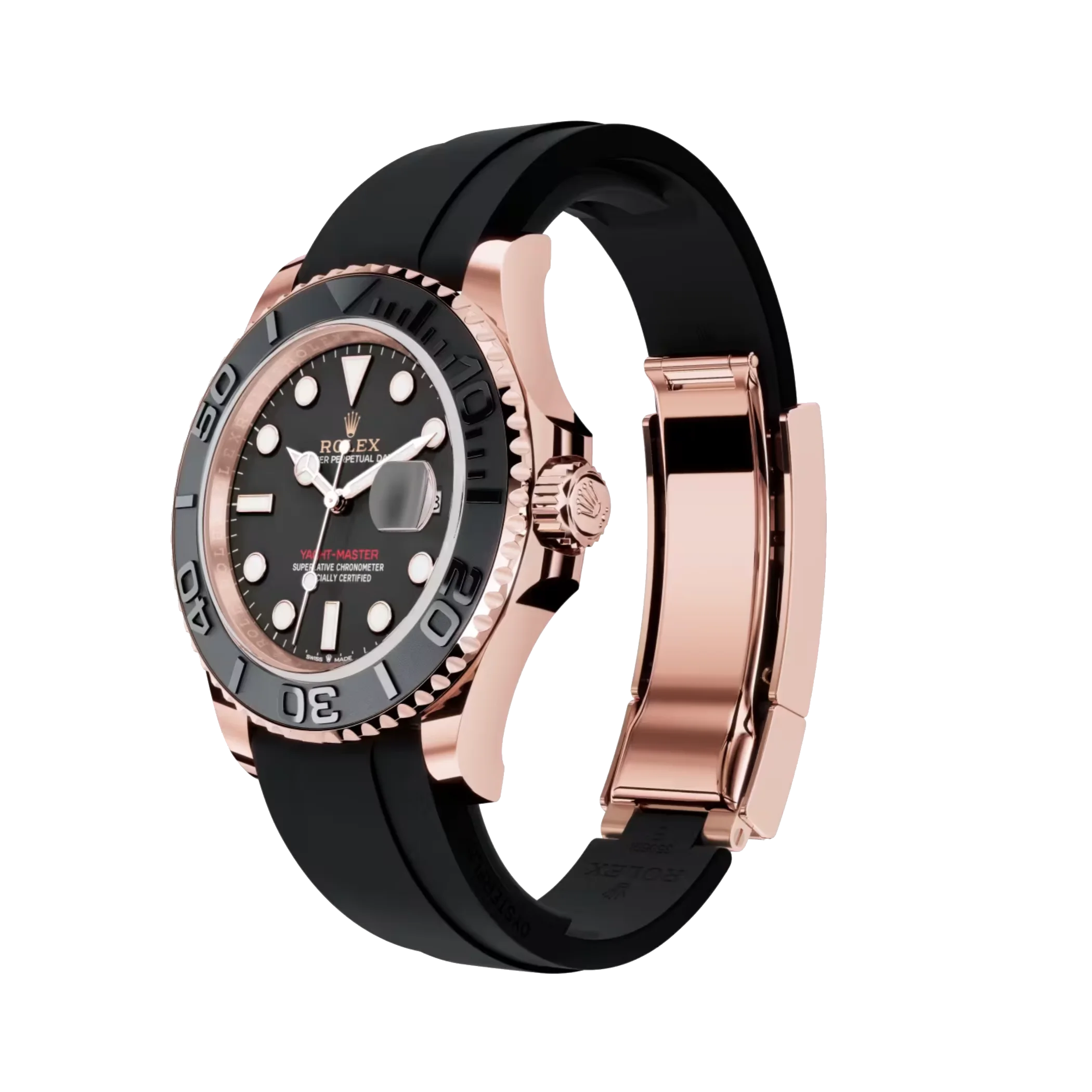 Rolex Yacht-Master: Everose gold, Intense black dial, Oyster bracelet, m126655-0002