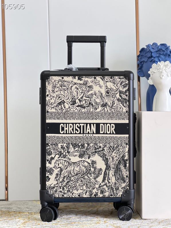 Dior retro print trolley case