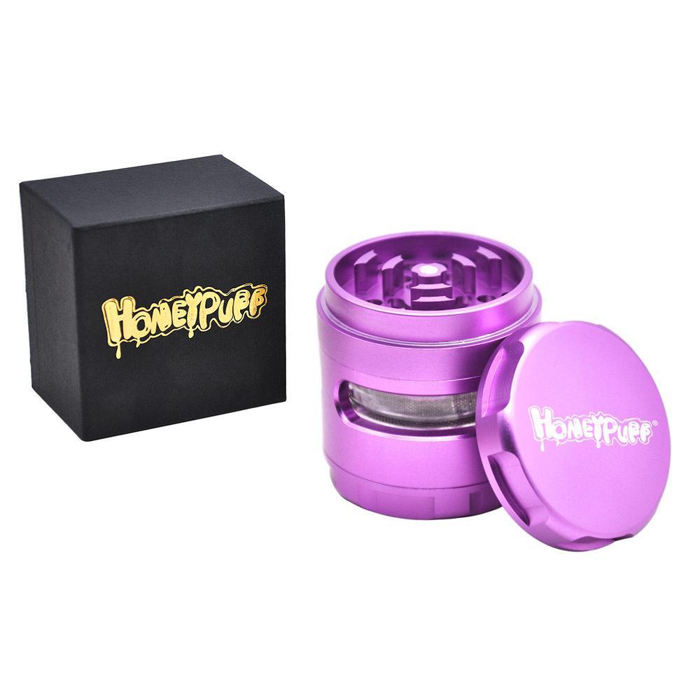 Honeypuff 4 Layer Herb Grinder with Transparent Window 61 MM (7 Color)