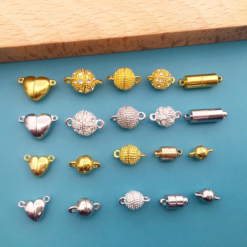 R30-Magnetic Jewelry Clasps Gold & Silver Connectors for DIY Jewelry Making