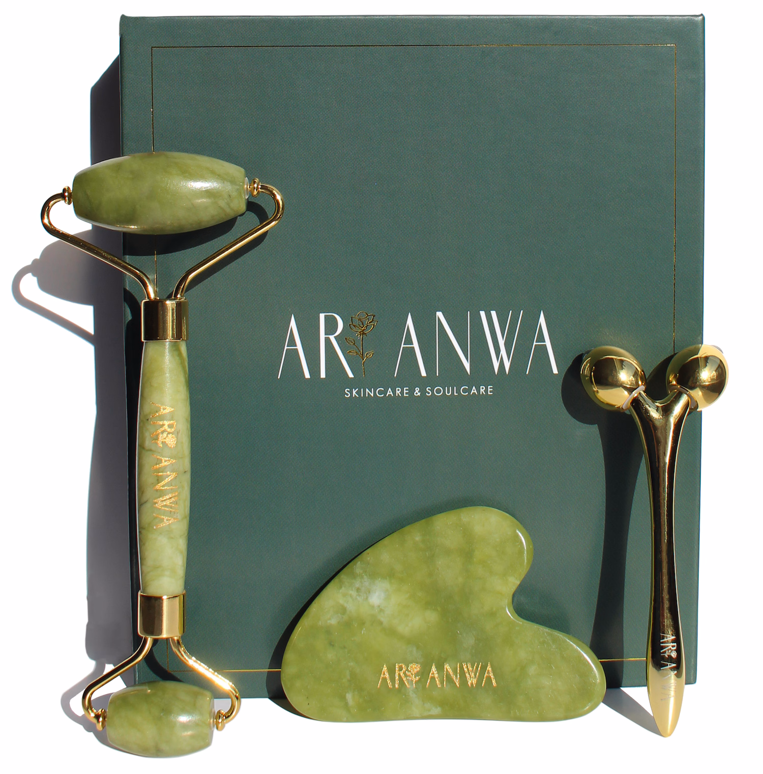 Face Yoga Kit Jade - Mit 3D Twin Face Roller