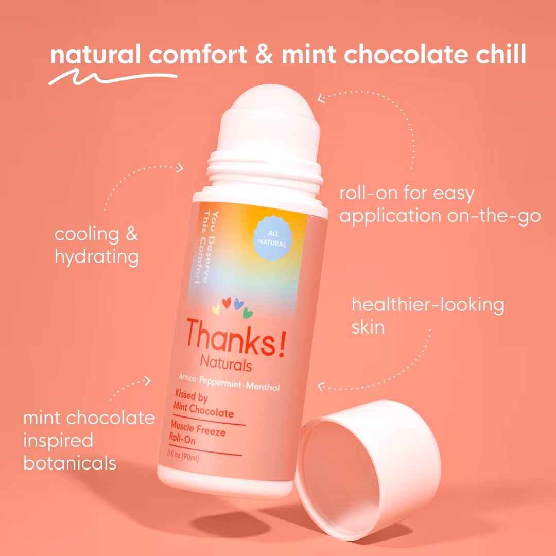 Thanks! Naturals  Kissed by Mint Chocolate Muscle Freeze Roll-On