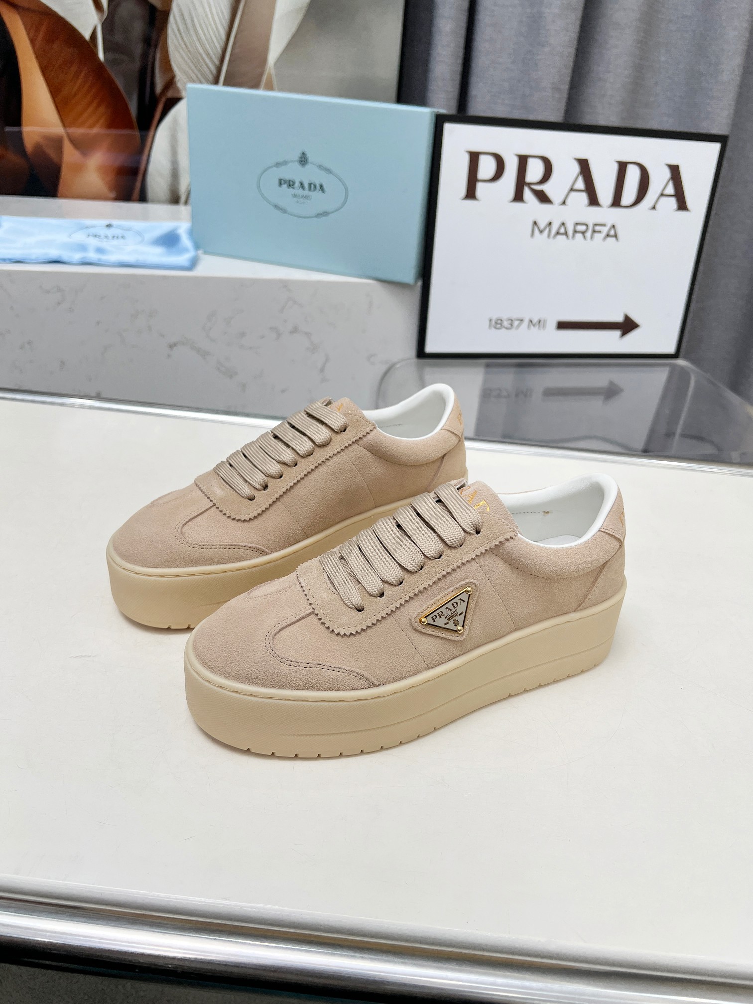 PRADA - Downtown Bold Leather Shoes