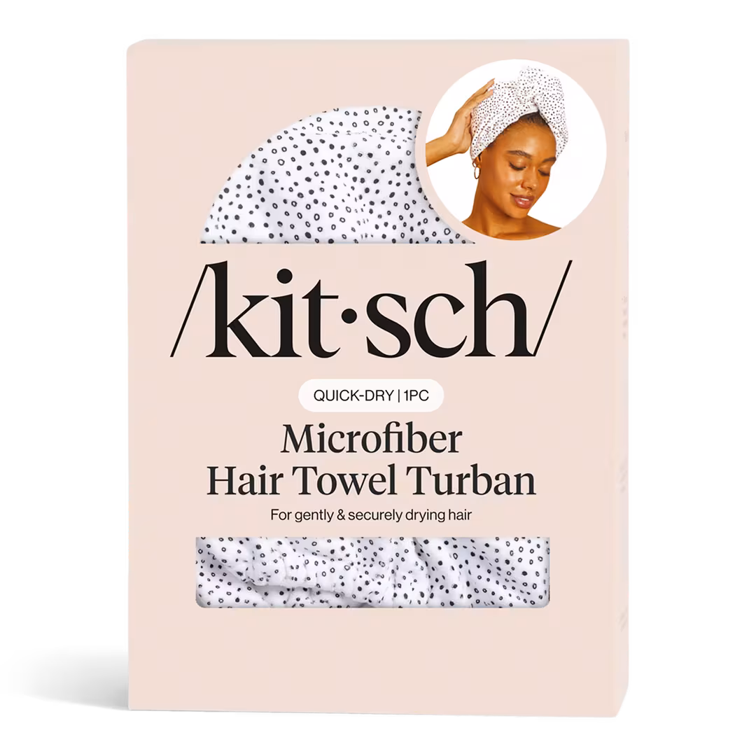 Kitsch  Micro Dot Quick Drying Microfiber Hair Towel