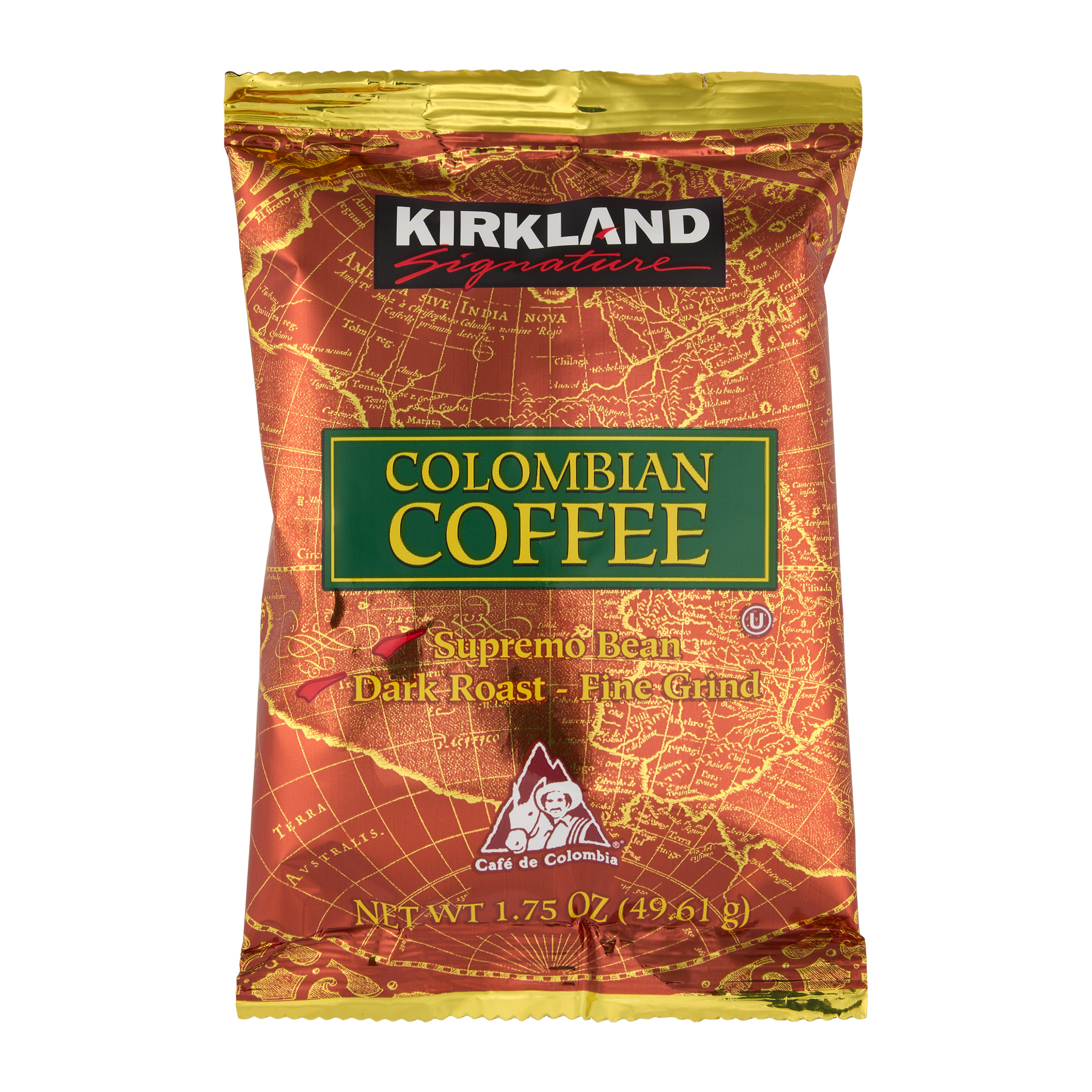 Kirkland Signature 100% Colombian Coffee, Dark Roast, 1.75 oz, 42-count