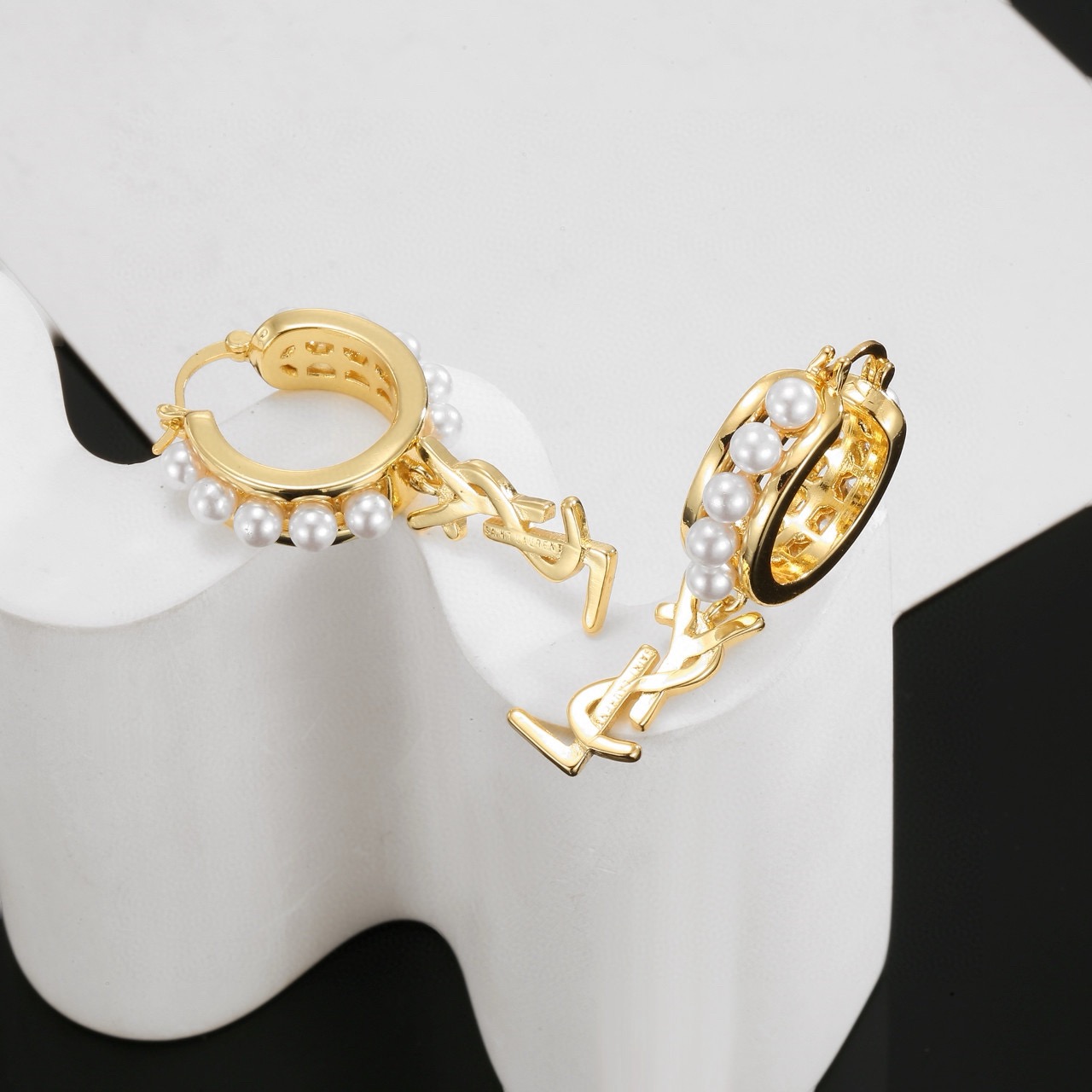 YSL Monogram Huggie Earrings