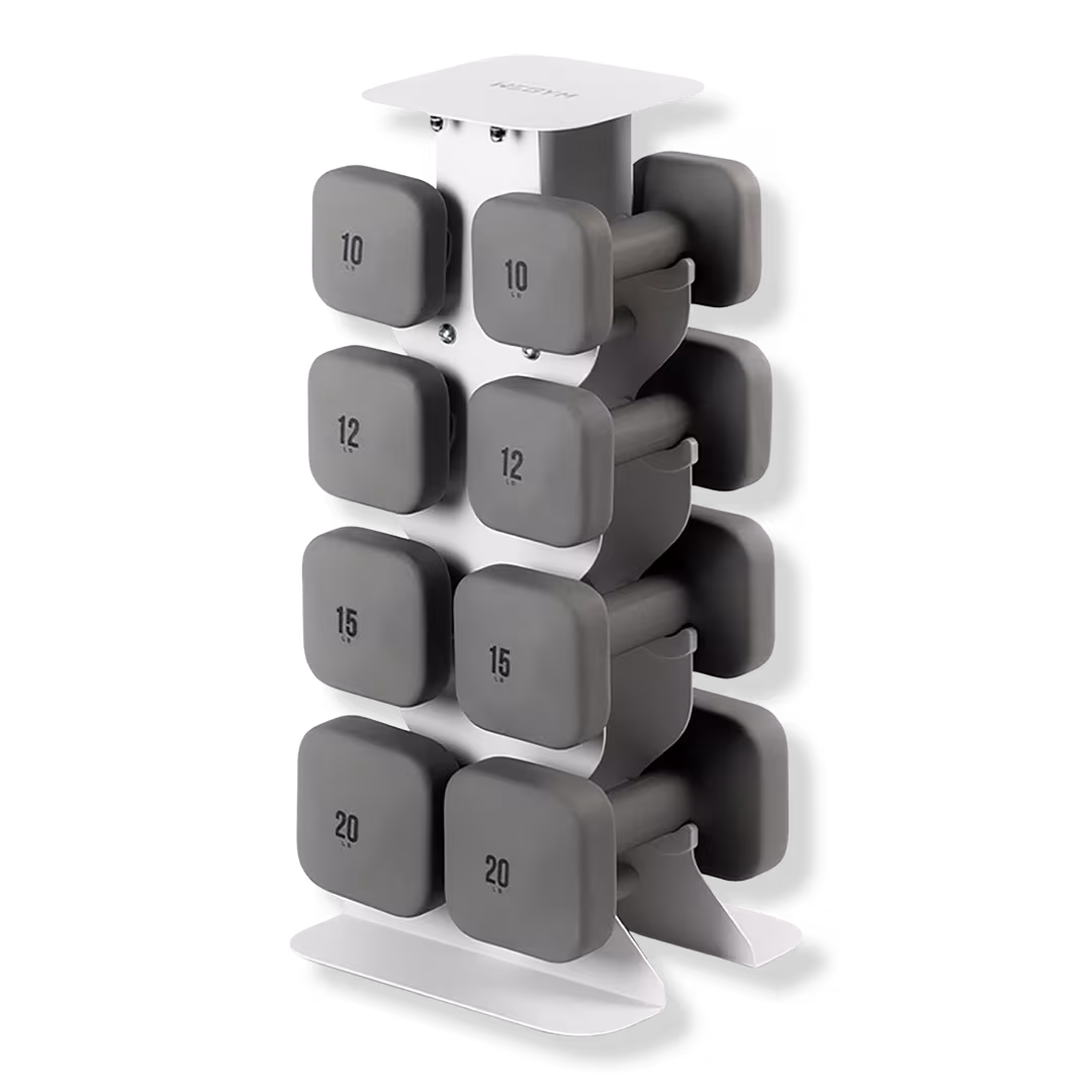 WeGym  SafeGrip Dumbbells Upper Set with Light Rack
