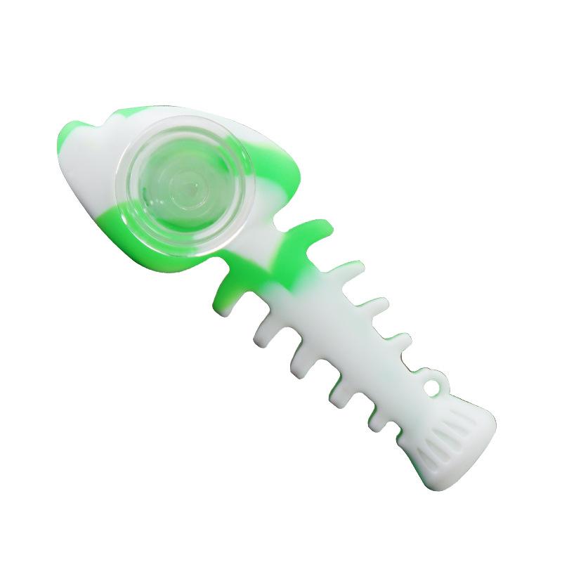 Fish Bone Silicone Weed Pipe