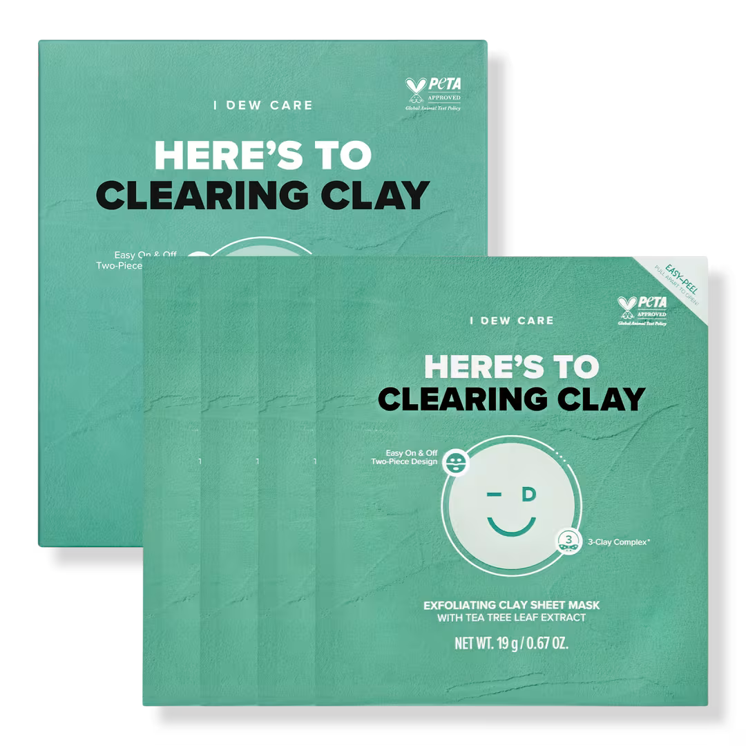 I Dew Care  Here's To Clearing Clay Exfoliating Sheet Mask
