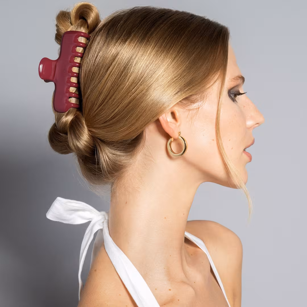 The Hair Edit  Scarlet Red Claw Clip