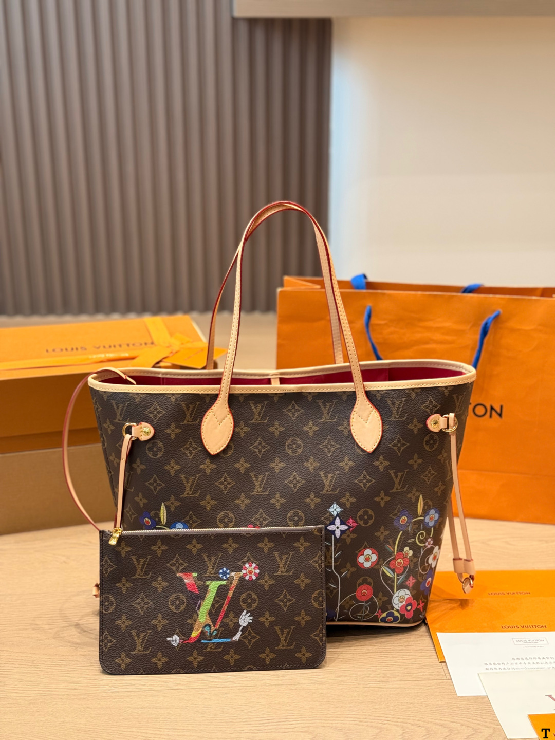 LV x TM Neverfull MM Monogram Bag