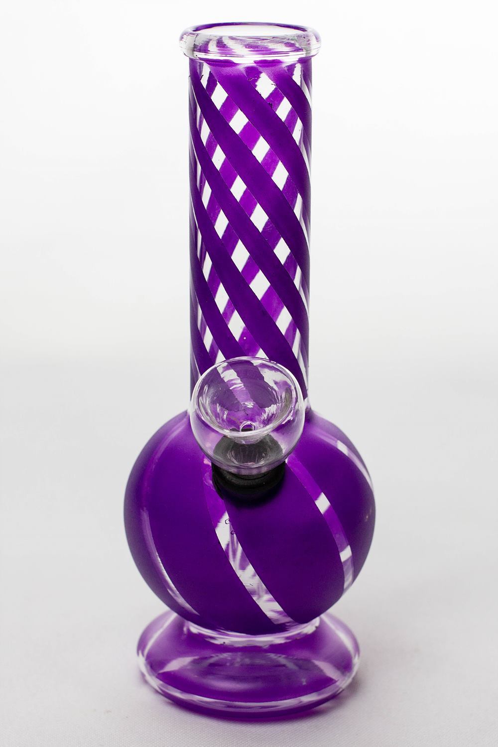 6 Hollow Base Glass Water Bong