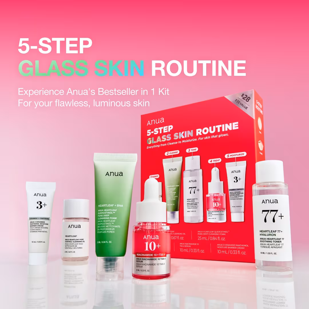 ANUA  5-Step Glass Skin Routine Set