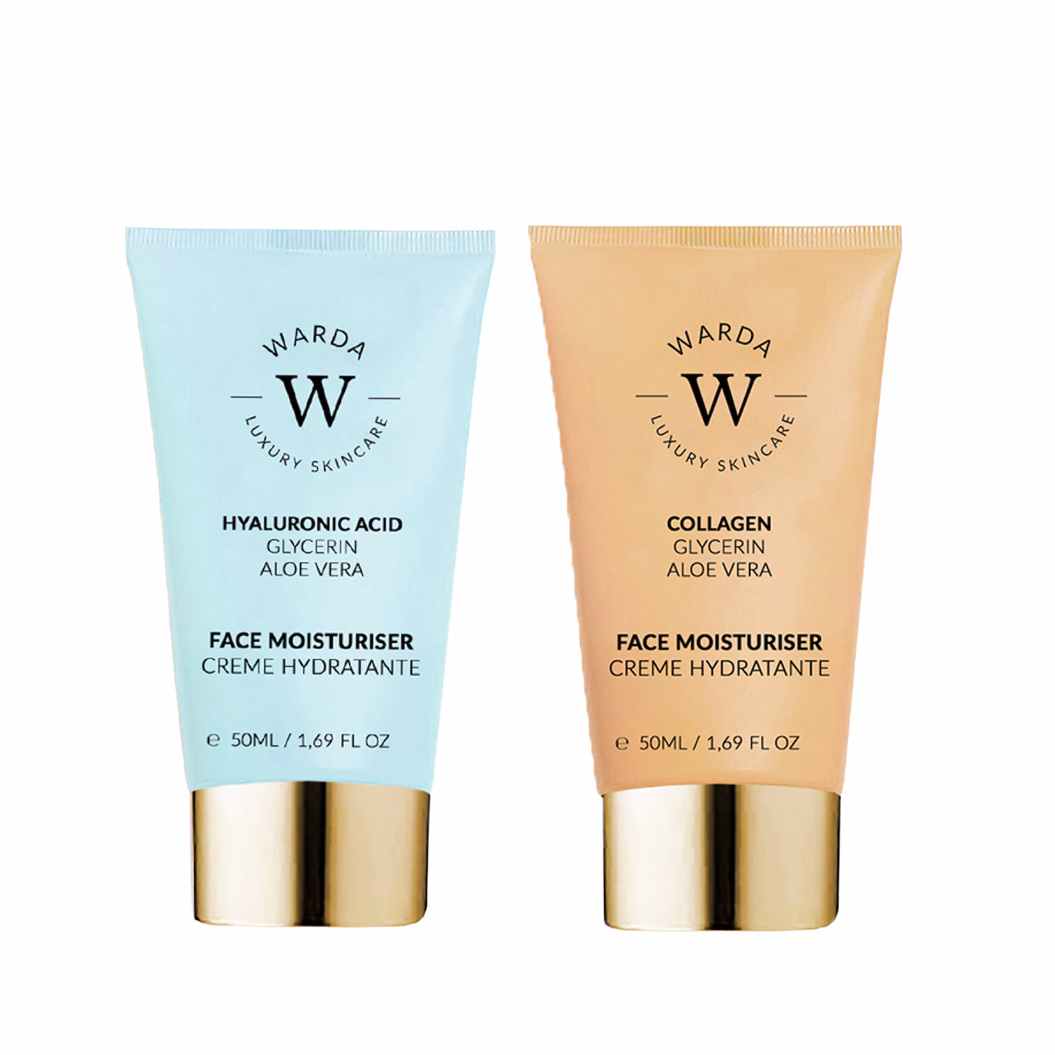 Pflege Duo Hyaluronsäure Feuchtigkeitscreme  + Kollagen Lifting-Creme