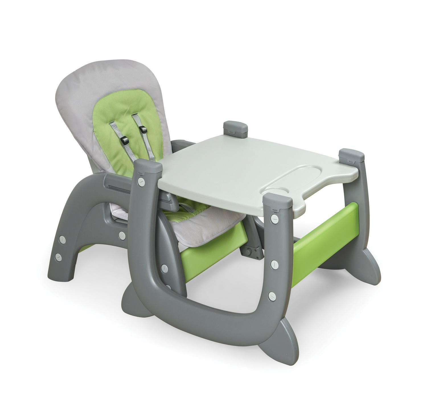 Badger Basket Envee II High Chair Play Table Conversion - Green/Gray