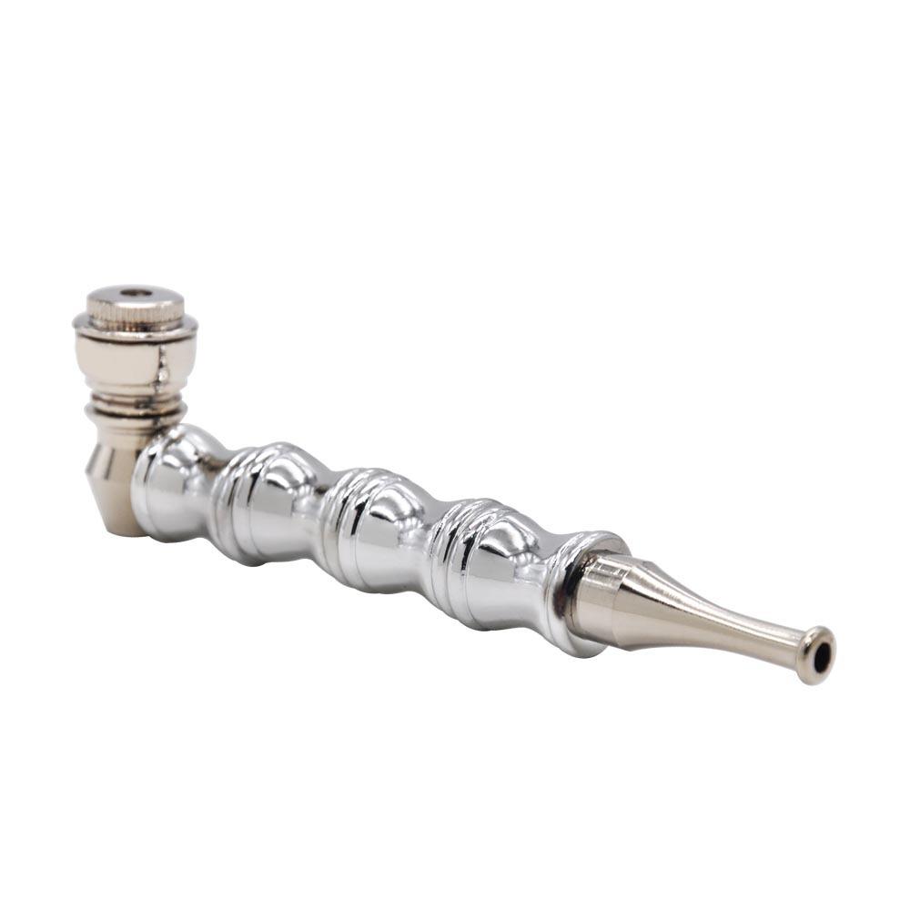 Bamboo Grip Metal Weed Pipe