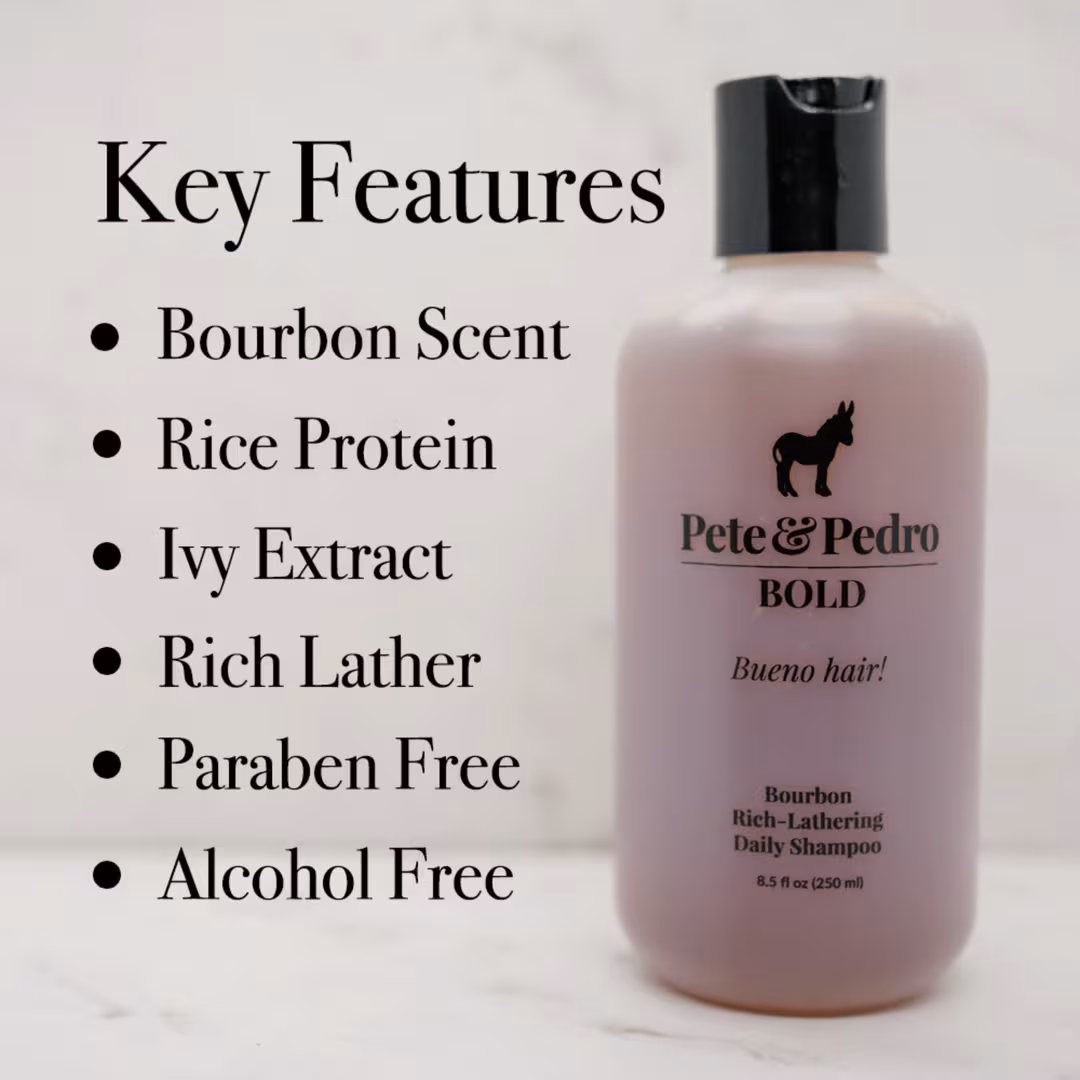 Pete & Pedro  Bold Bourbon Scented Daily Haircare Shampoo