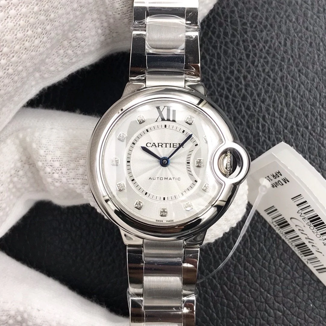Cartier Watch BALLON BLEU 33MM AUTOMATIC WHITE DIAL DIAMOND HOUSE MAKER