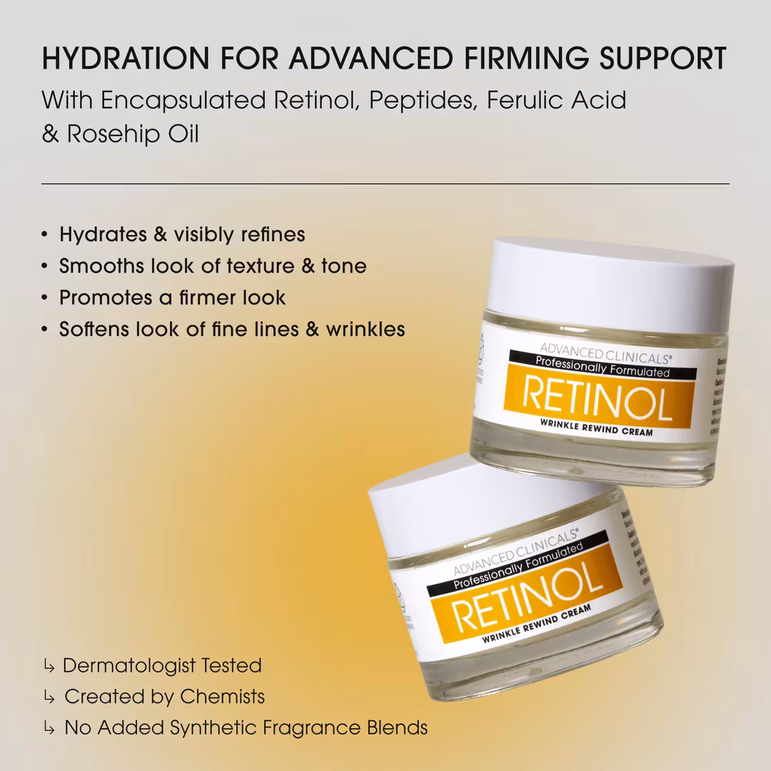 Advanced Clinicals  Retinol Wrinkle Rewind Face Cream