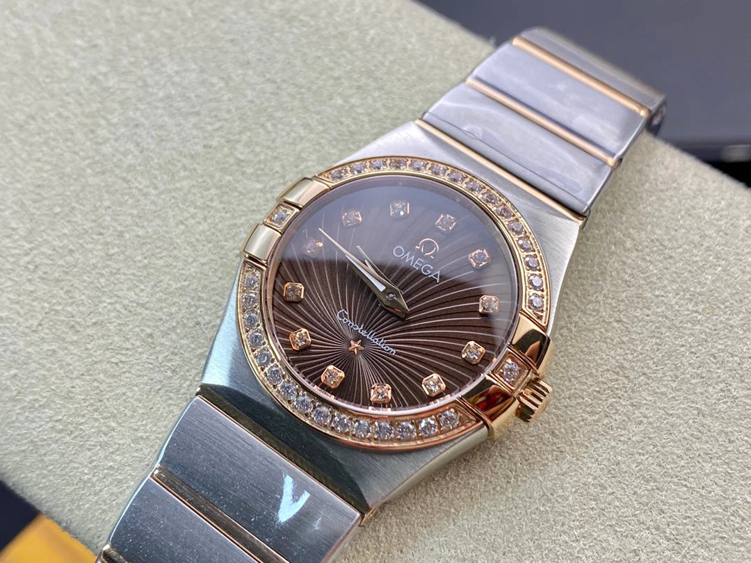Omega Watch Constellation 27mm Quartz Chocolate Dial