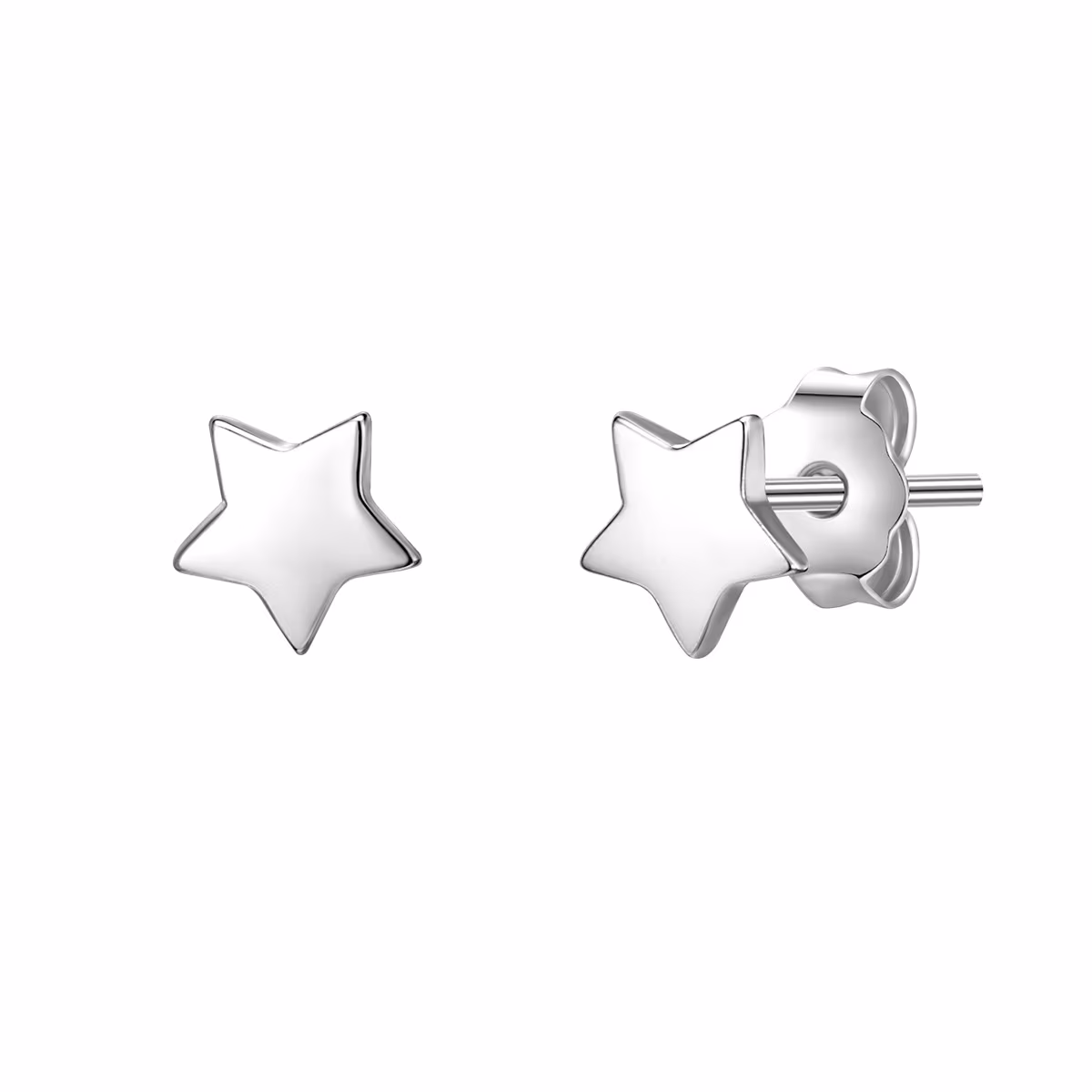 Ohrstecker Stern Sterling Silber in Gelbgold