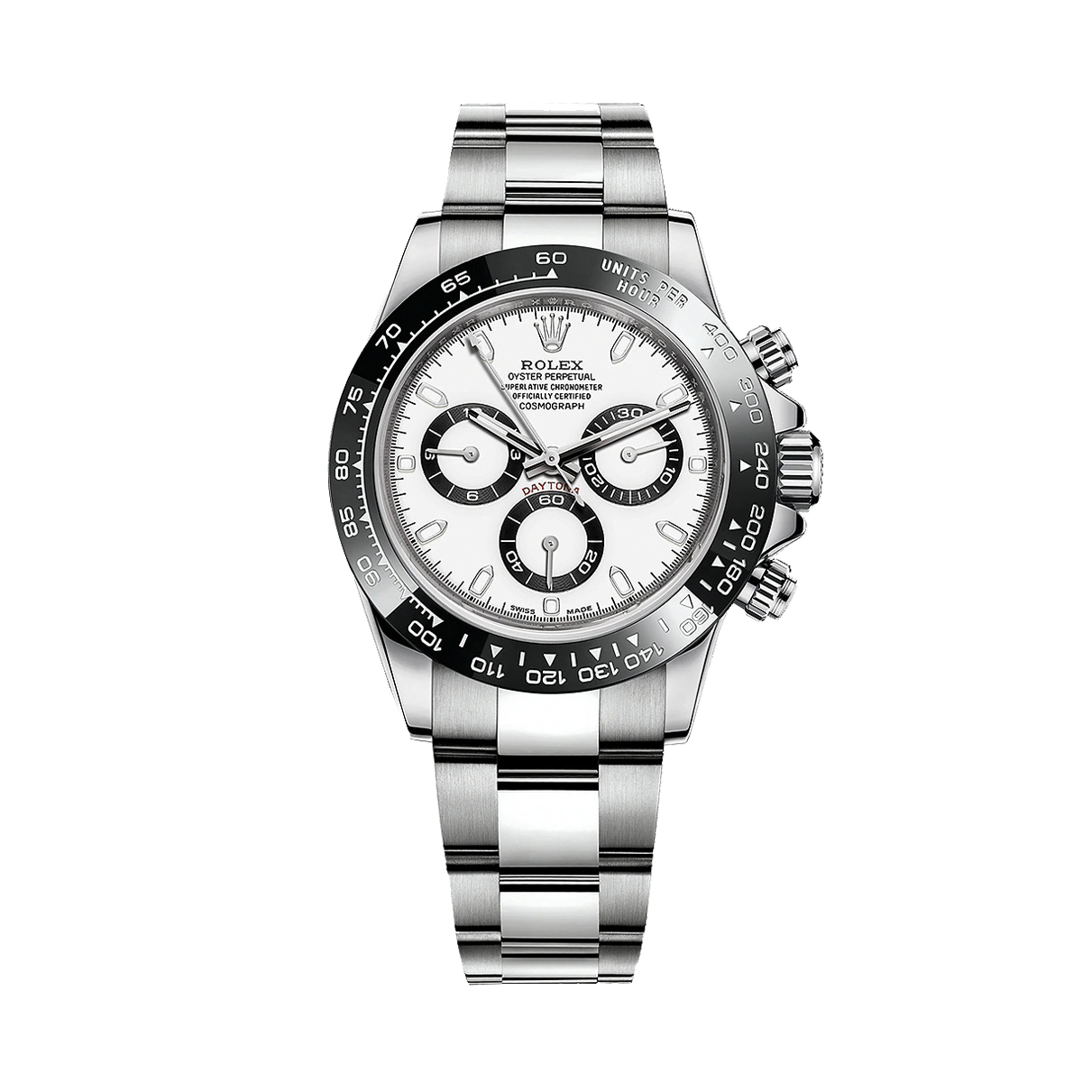 Superclone Rolex Daytona 40mm White Dial 116500LN