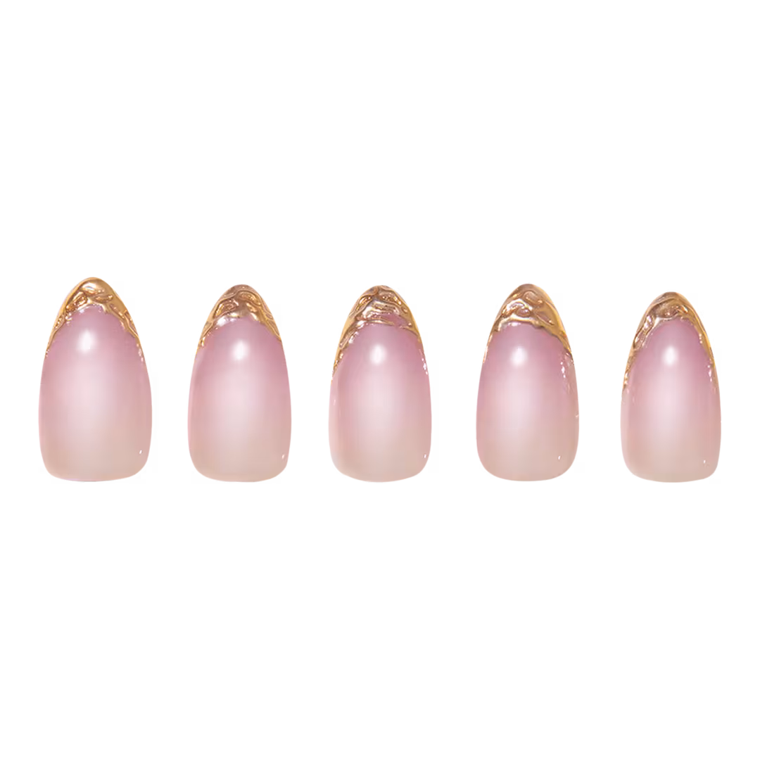 Glamnetic  Tipped in Gold Press-On Nails