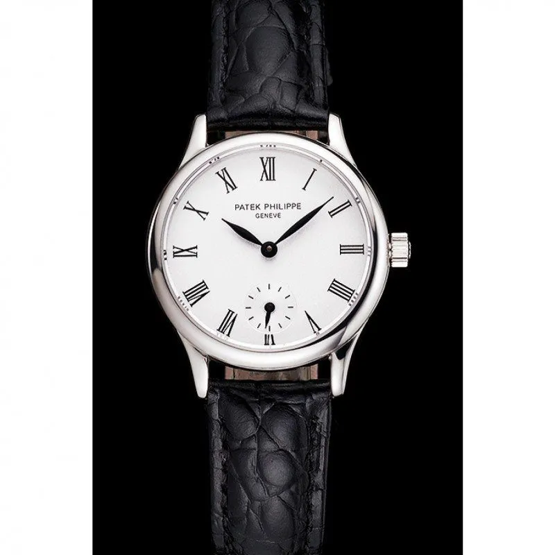 Patek Philippe Calatrava Roman Dial White 28 mm, Stainless Steel