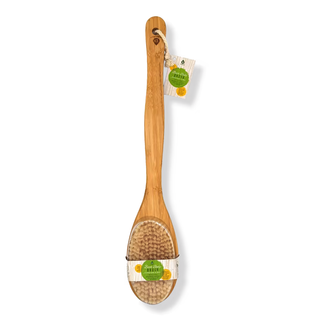 PURSONIC  Bath Body Brush With Long Bamboo Handle