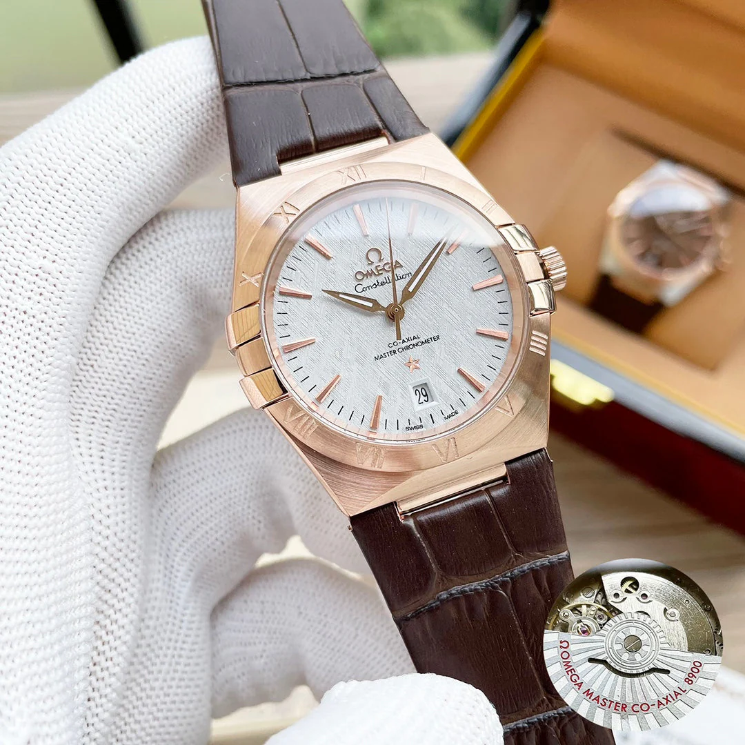 Omega Watch CONSTELLATION 39 MASTER COAXIAL STAINLESS STEEL LEATHER