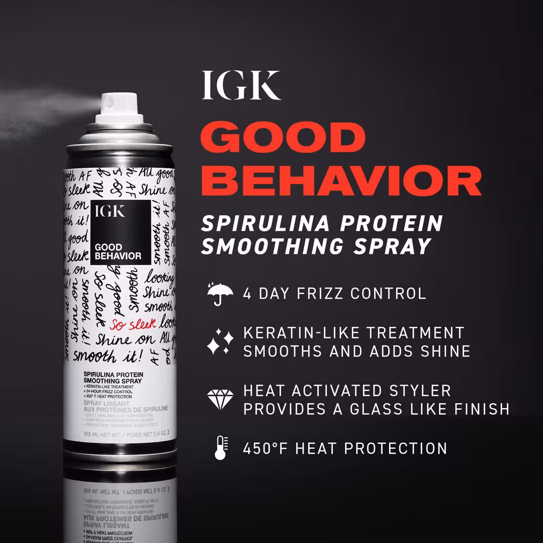 IGK  Good Behavior Spirulina Protein Smoothing Heat Protectant Spray