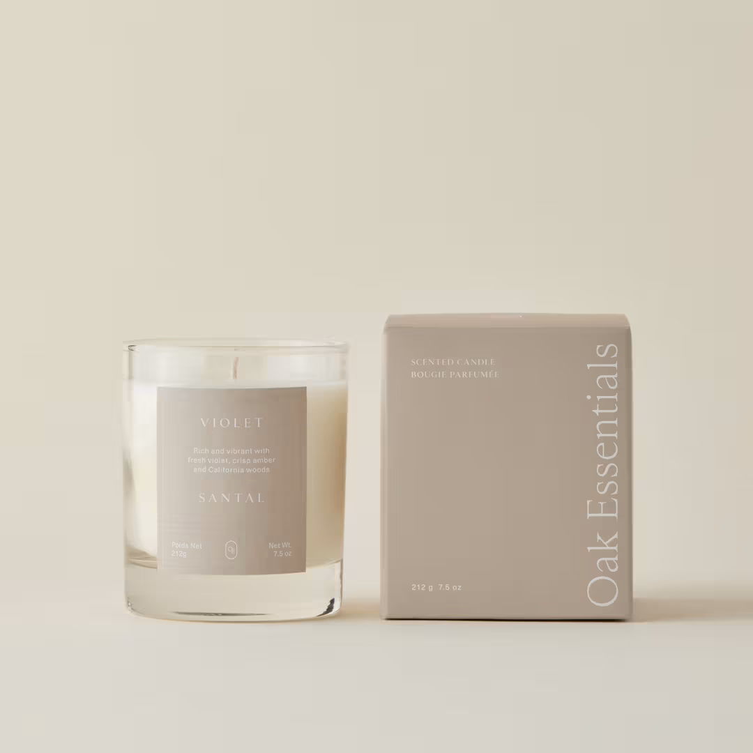 Oak Essentials  Violet Santal Candle