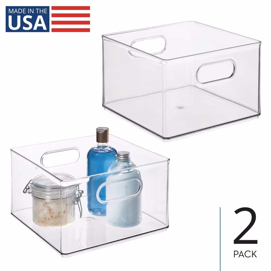 iDesign  Plastic Storage Bin with Handles