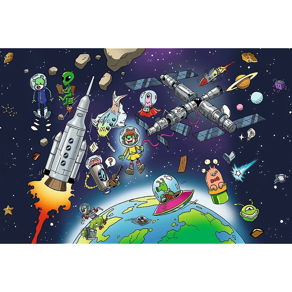 Puzzle Uft Rodzina Treflików 100 El. Treflinka W Kosmosie