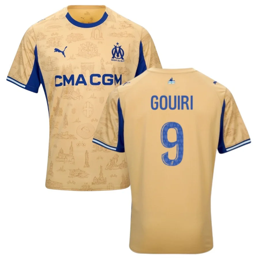 Marseille Gouiri Gold Fourth Jersey Men 2025 2026