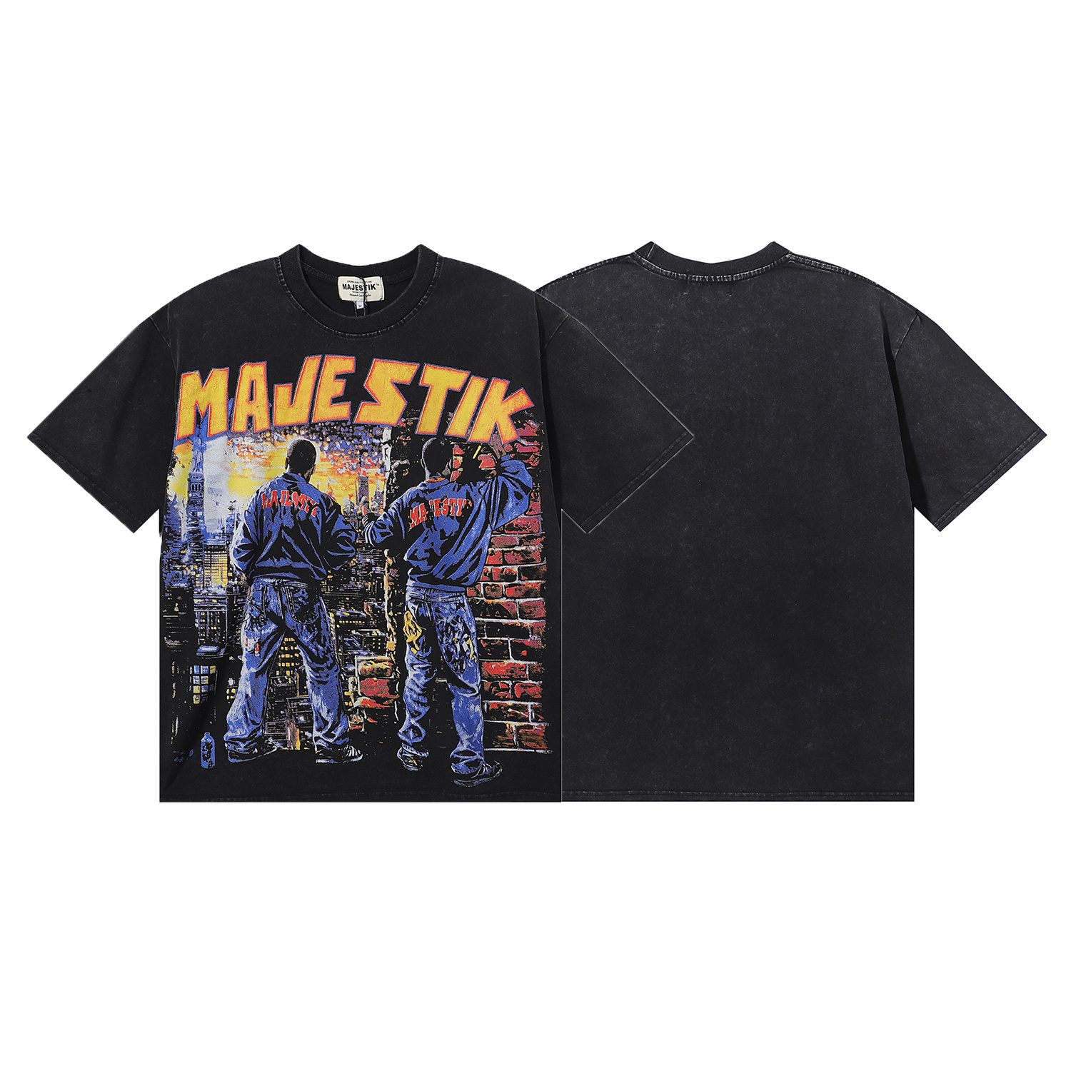 Artist Garment Dyed Print Crop Tee