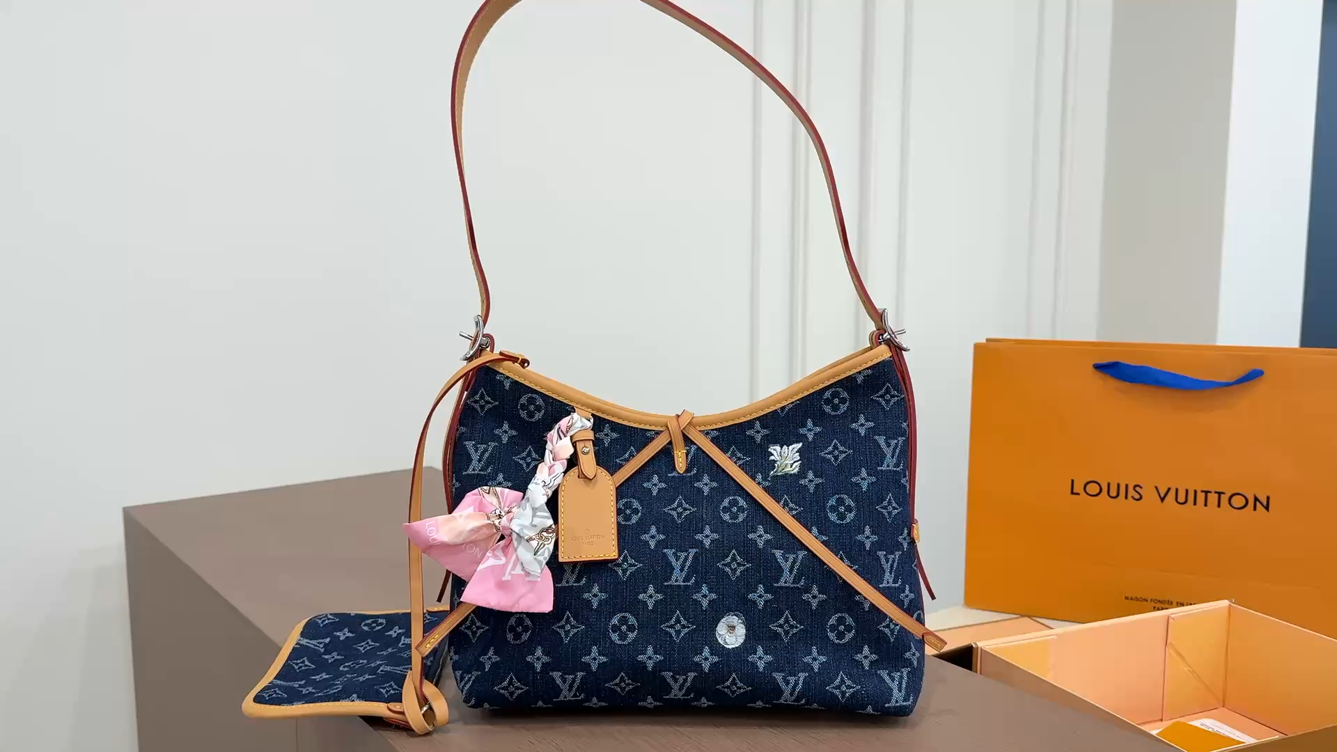 Lv carryall Denim Bag