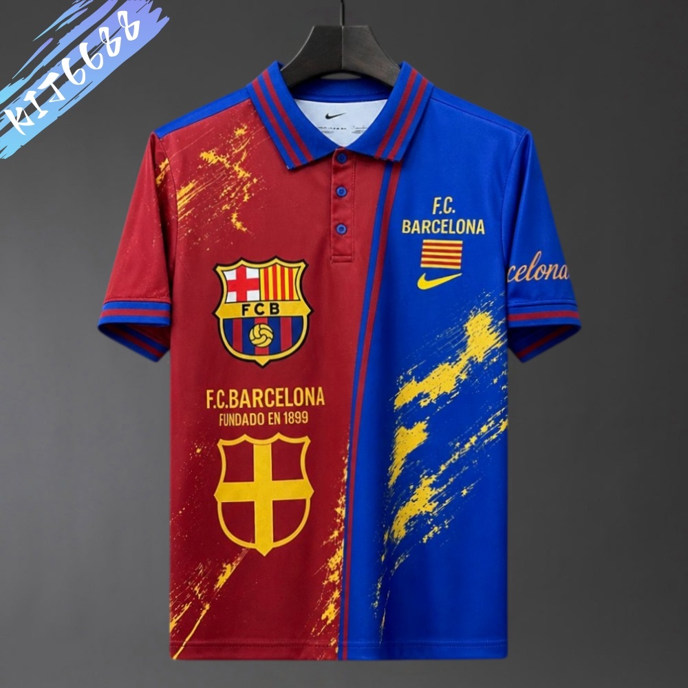 2026/2027 Barcelona raining Red Blue Football Jersey (Fan Edition)