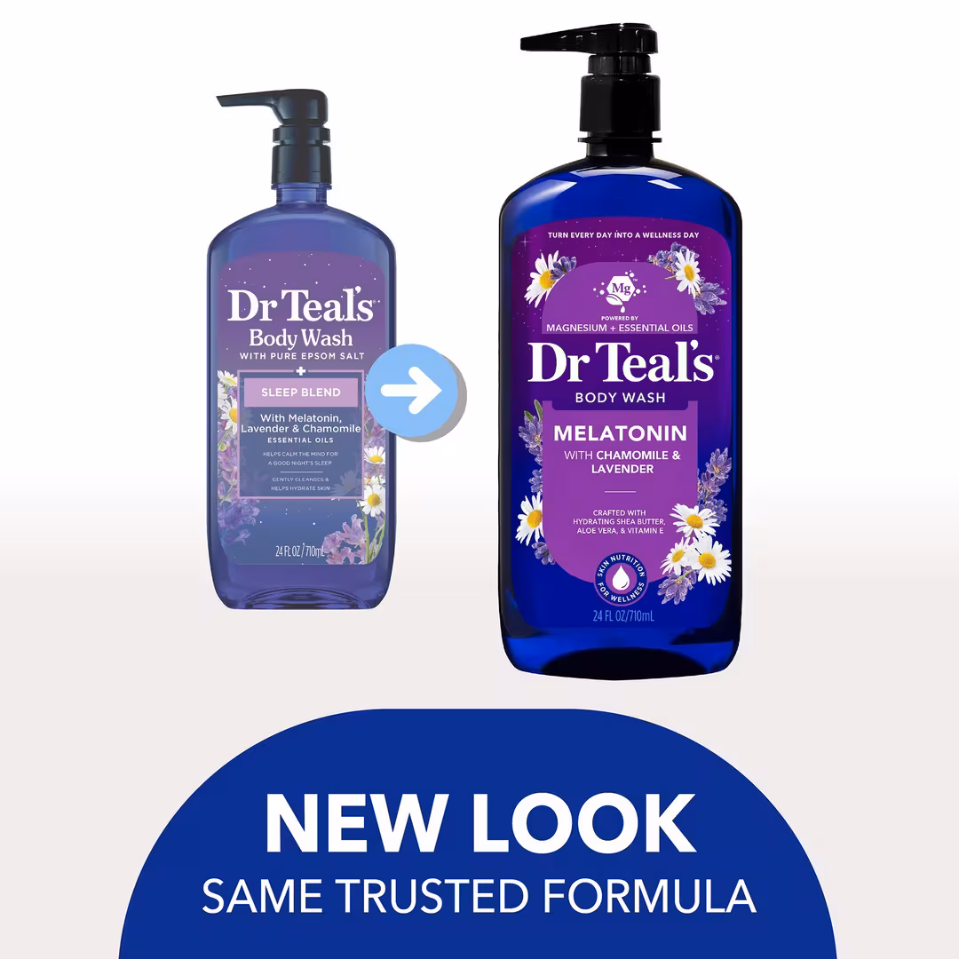 Dr Teal's  Body Wash with Melatonin, Lavender & Chamomile & Essential Oils