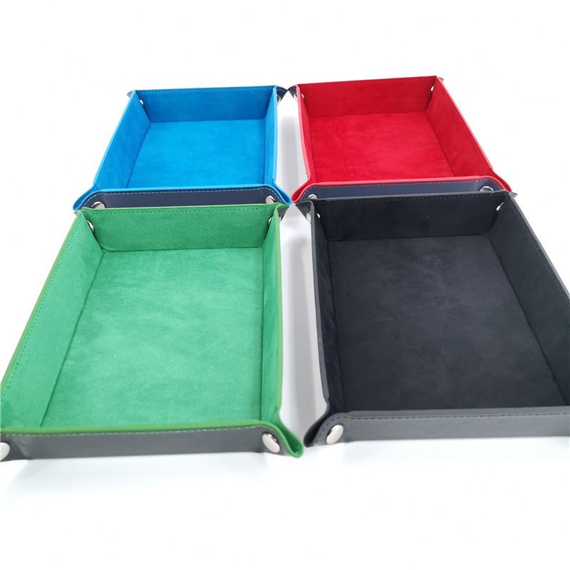 PU Flannelette Folded Storage Rolling Tray