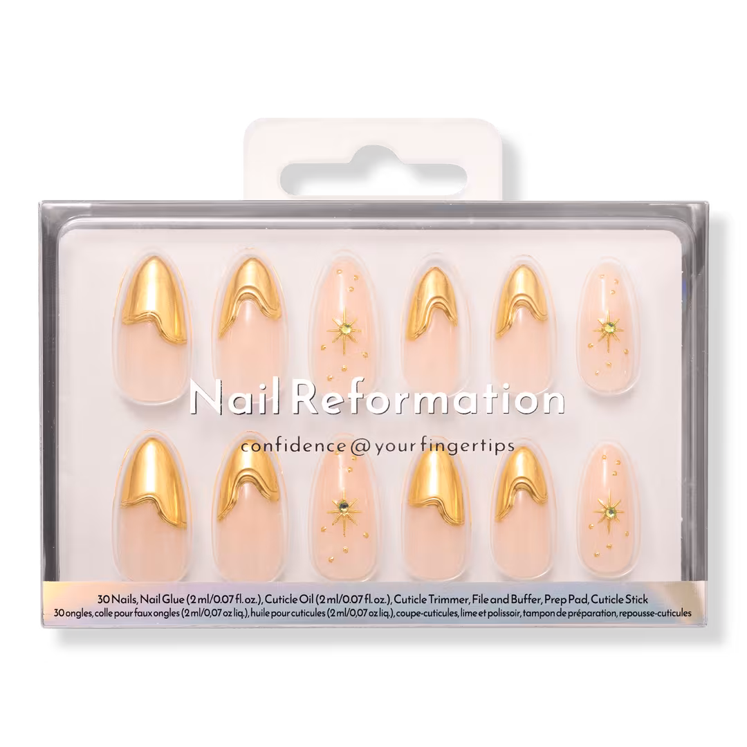 Nail Reformation  Gold Suns Press On Nails