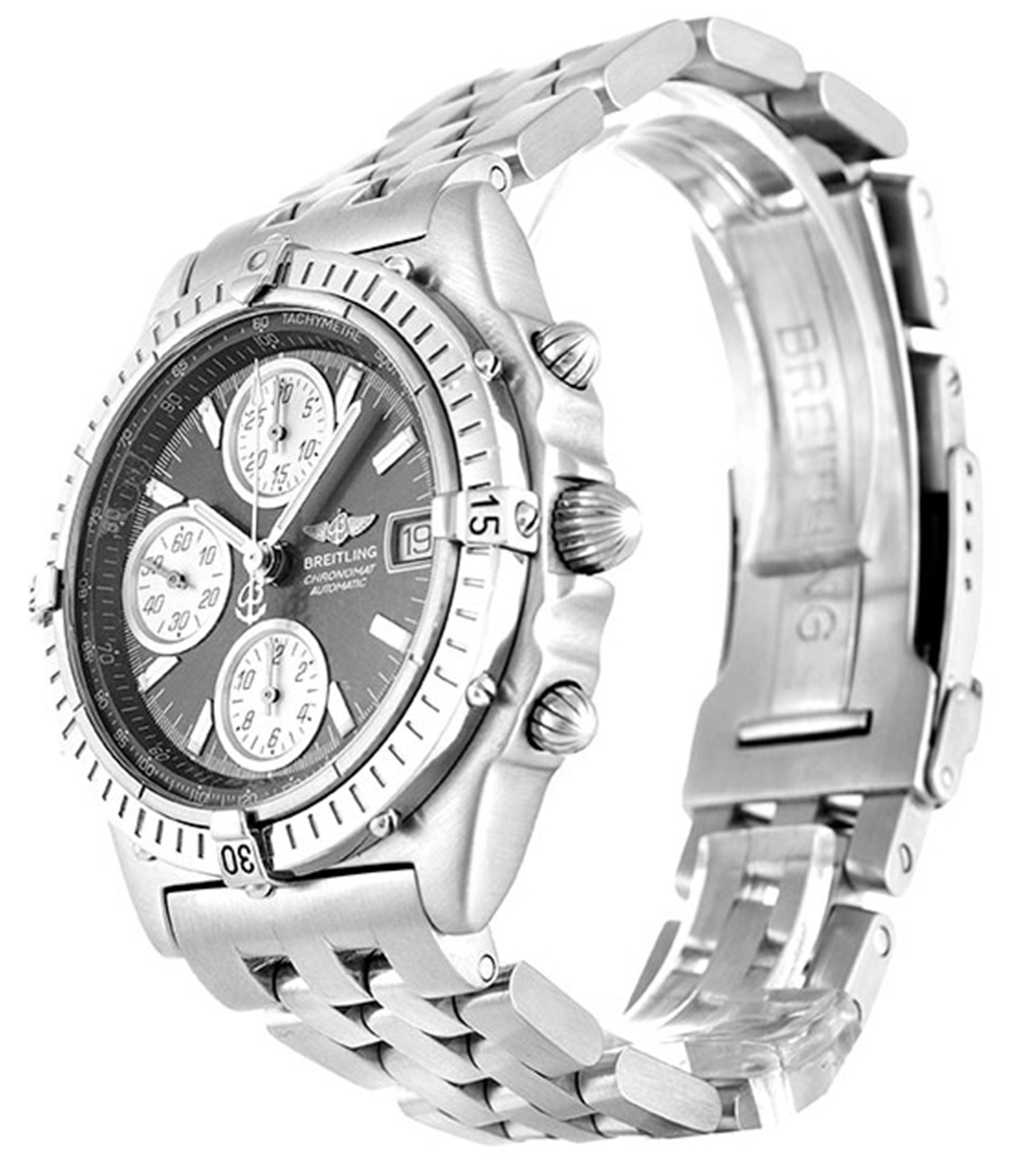 Replica Breitling Chronomat Black Dial Stick Markers A13350