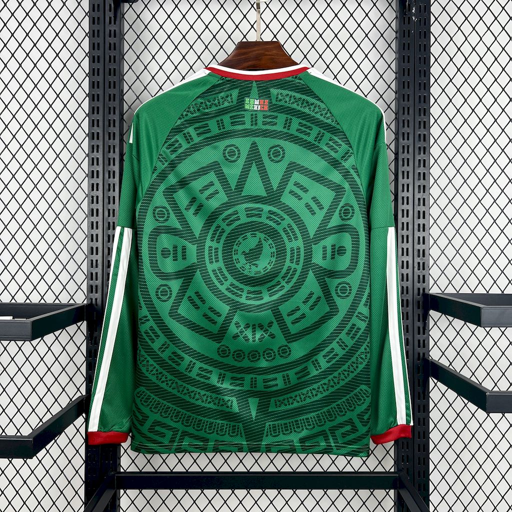 Mens Mexico 2026 World Cup Home Long Sleeve Jersey
