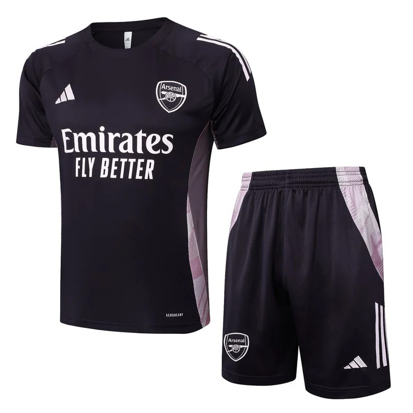 Arsenal Pre-Match Jersey Shorts Set Men 2024 2025 Black/Beige