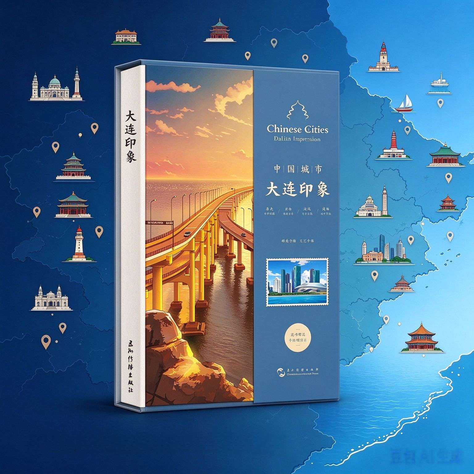 Dalian Impression Notebook: A Bilingual Illustrated Travel Journal of China‘s Coastal Gem (Chinese-English)