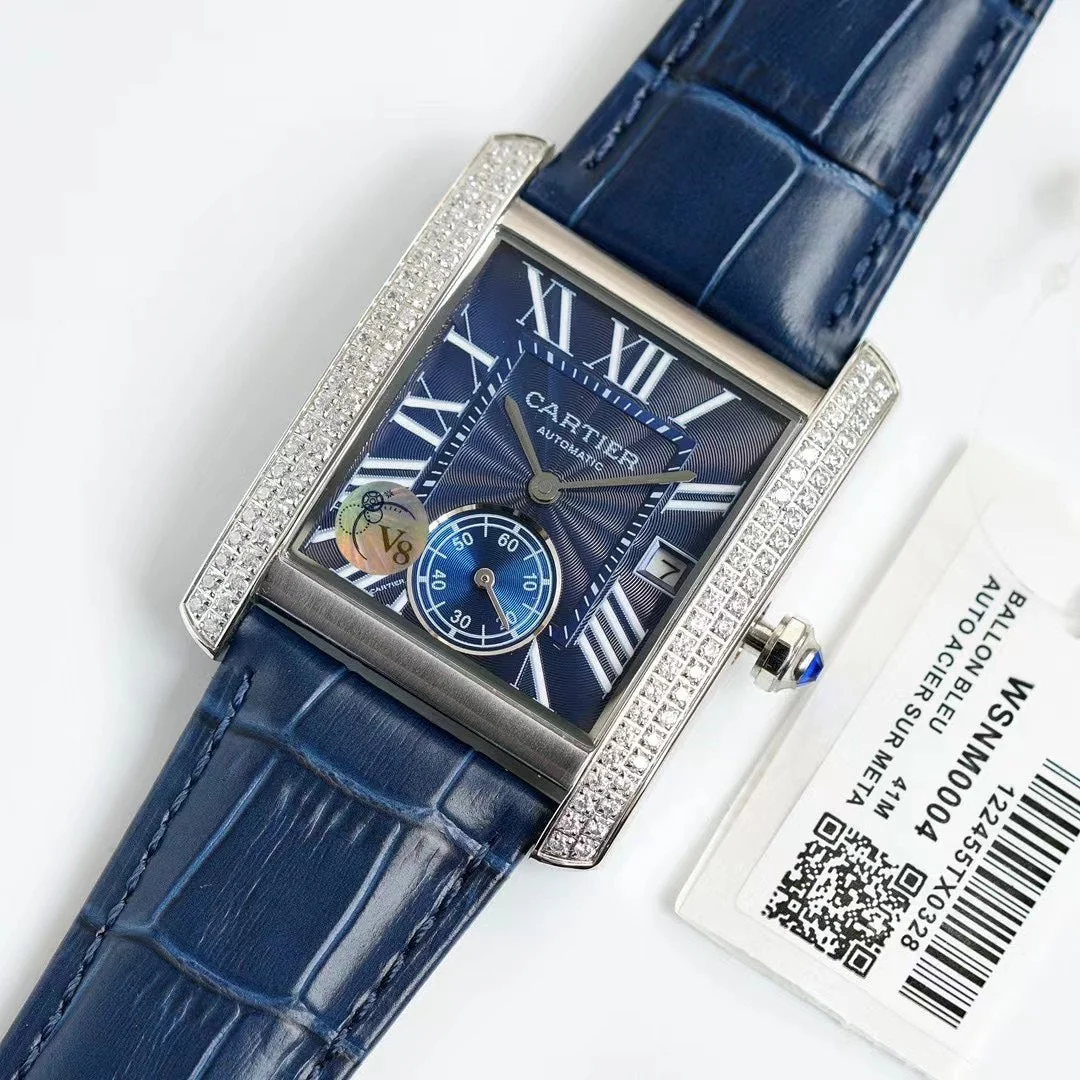 Cartier Watch TANK MC LADIES SECOND TIME DIAMOND BEZEL