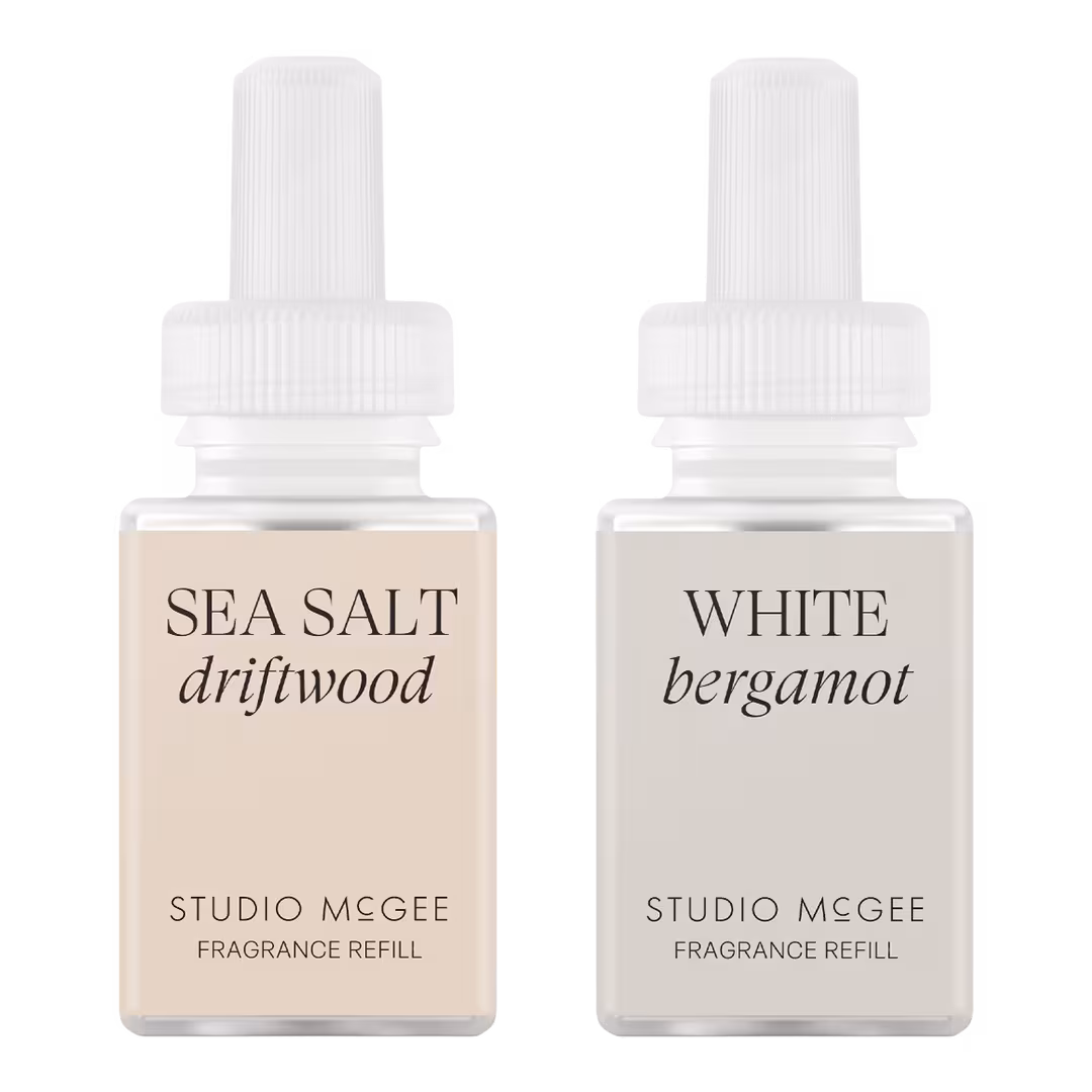 Pura  Pura x Studio McGee Sea Salt Driftwood / White Bergamot Smart Diffuser Set