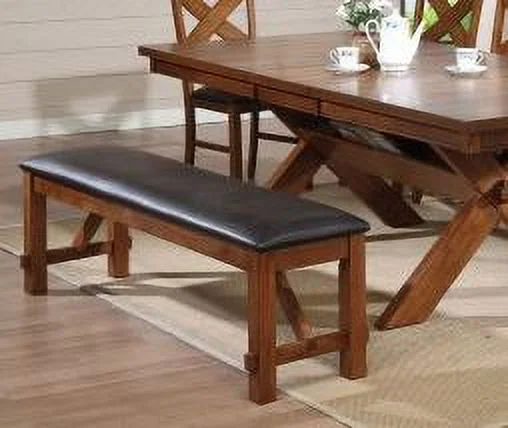 Acme Furniture Apollo Dining Bench, Espresso PU & Walnut 60
