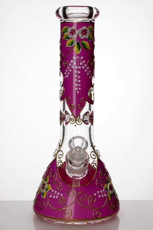 13 Flower Artwork Beaker Bong